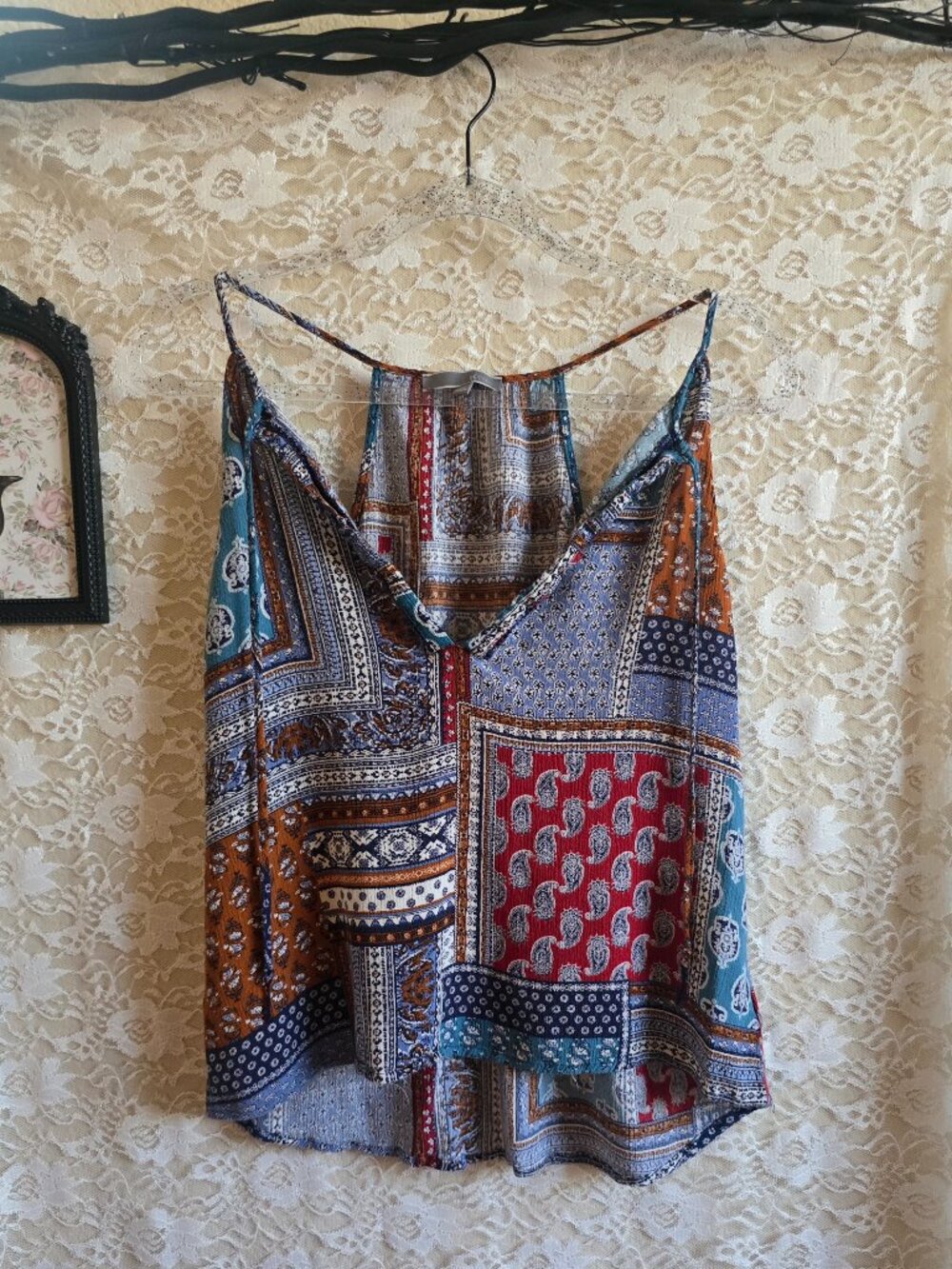 Flowy Patchwork Tank - Paisley - Boho-Chic - Festival - Fairy - Ren Faire